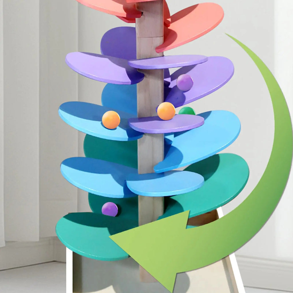 Musical Tree Toy with Marble Run Race Track