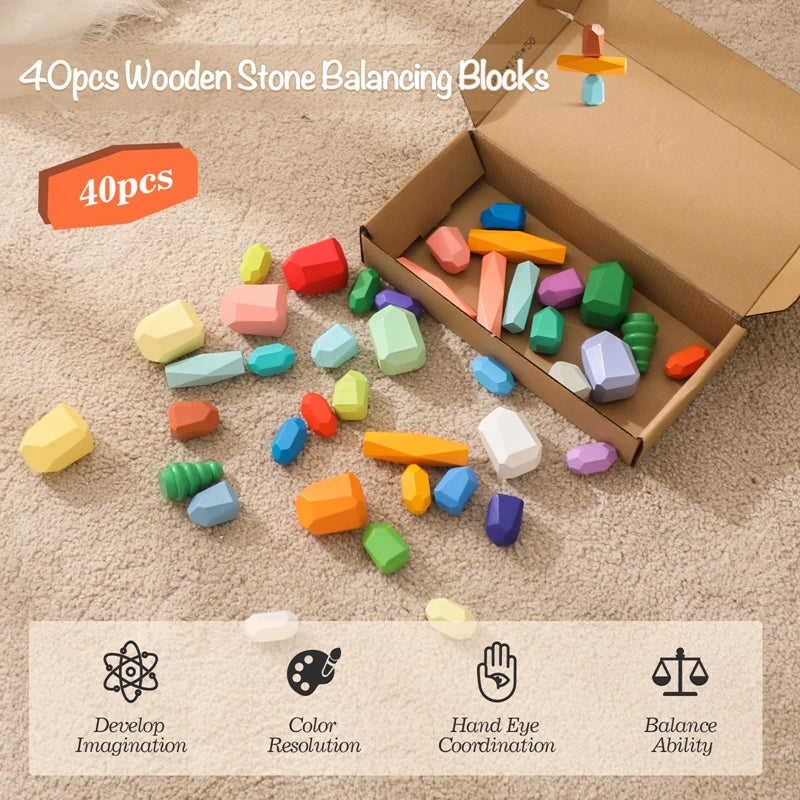 Rainbow Building Stone's- 48 piece